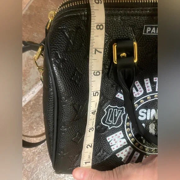 LVEE monogram logo embossed mini duffle bag or purse GORGEOUS 😱😱😍😍💕🔥 - Picture 10 of 10